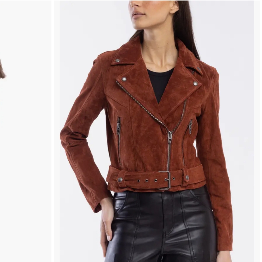 NWT Leather Suede Moto Jacket BLANKNYC XS - Picture 2 of 16